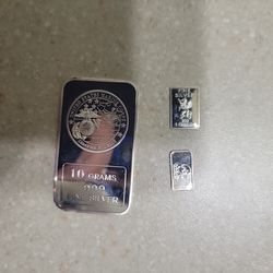 Fractional 999 Silver bars
