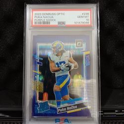 RC Puka Nacua PSA 10 Purple Shock 