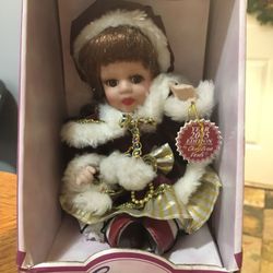 Christmas Holiday Christina Vintage Collection Fine Porcelain Doll by Christina Verdi