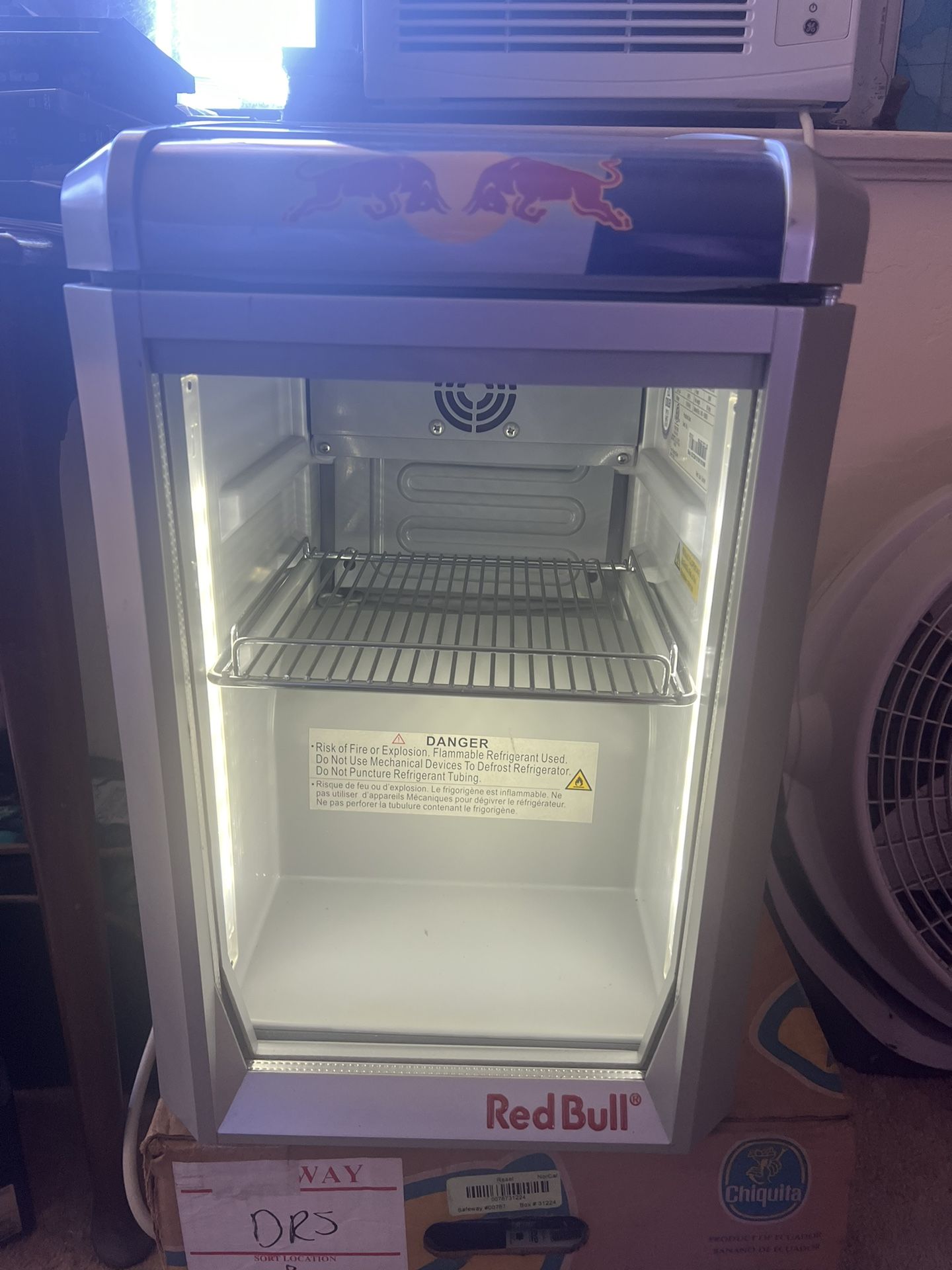Collectible Red Bull Mini Fridge Refrigerator Lights Up
