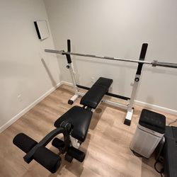 Nautilus Bench Press w/ Rack & Leg Developer
