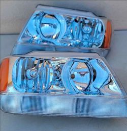 99-04 Jeep Grand Cherokee Headlights Luces Faros Micas Calaveras Focos Faroles Headlamps