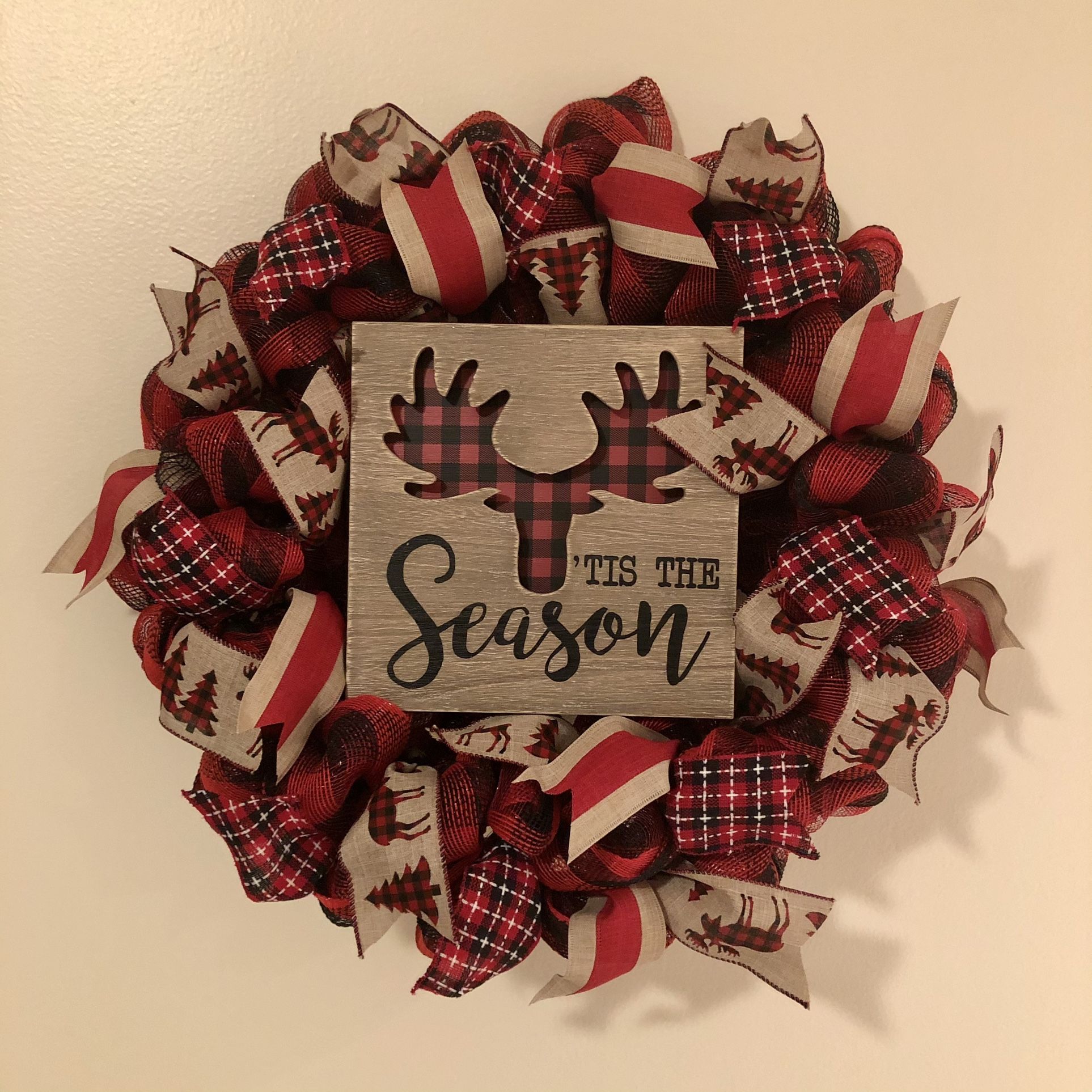 Tis The Season Christmas Holiday Wreath