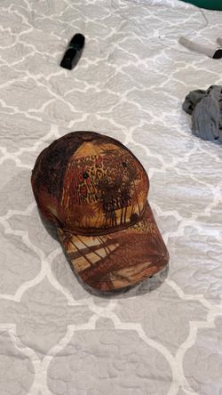 AllSaints Tropical Palm Tree Leopard Print Trucker Hat
