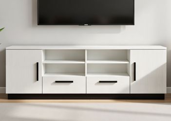 Matilda wide white TV stand (71")