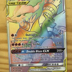 Near Mint Condition Rainbow Reshiram And Charizard GX