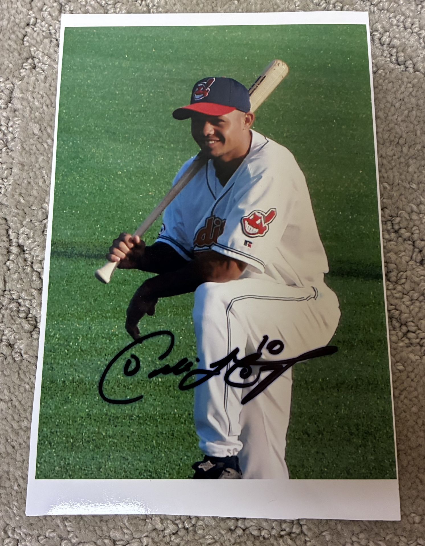 Coco Crisp Autographed 5”x 7” Cleveland Indians Photo