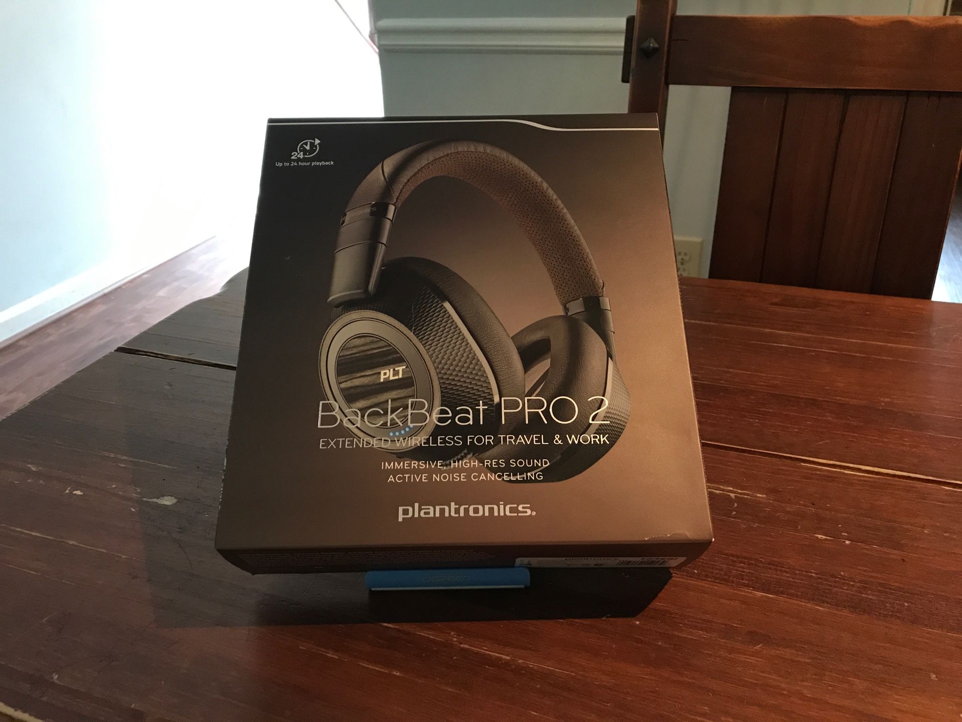 Plantronics BackBeat Pro 2 Wireless Active Noise Cancelling Headphones - Black/Tan