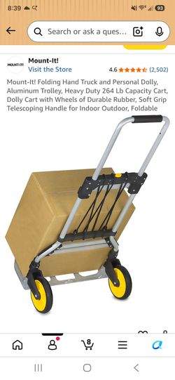 Mount-It! Folding Aluminum Hand Truck Dolly Cart