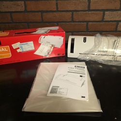 Scotch® Thermal Laminator Combo Pack, 1 White Thermal Laminator 9" Wide, 20 Laminating Sheets, Fits Letter Size