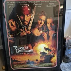 Pirates Of the Caribbean SIGNED/Framed Movie Poster