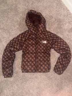The North Face Puffer Jacket Monogram Print