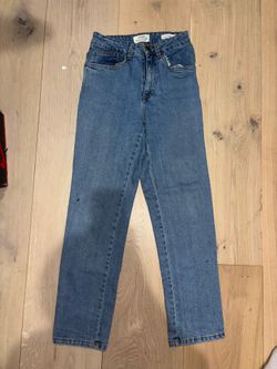 Stretch Straight Blue Jeans 