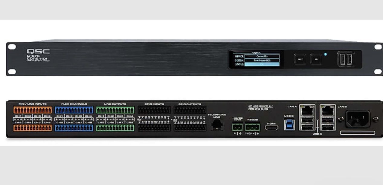 QSC -Core 110f Q-SYS network + analog I/O processor (v2)