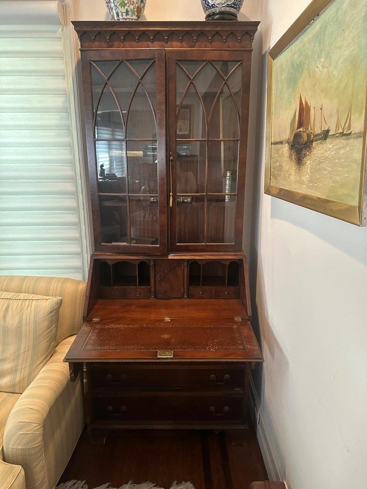 Mahagony vintage antique secretary desk