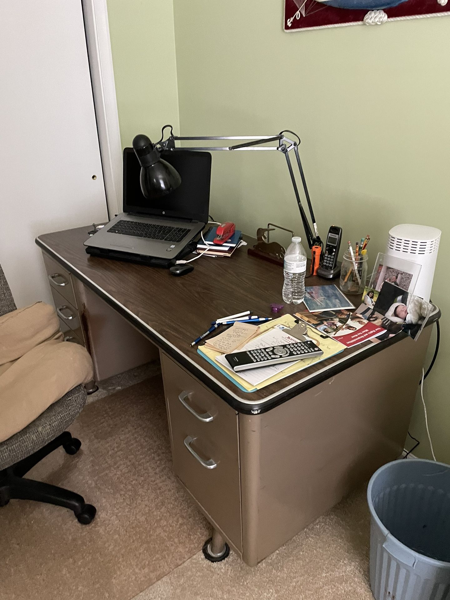 Industrial Desk And Side Desk