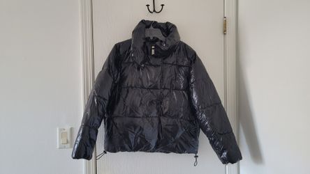 A new day Women's Size XL Short Length Black Puffer Jacket Water Resistant NWT