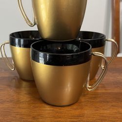 Vintage West Bend Thermo-Serv Coffee Mugs set of 4 