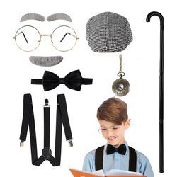 Old Man Costume 100 Days  Halloween Kids / Disfraz de Viejito