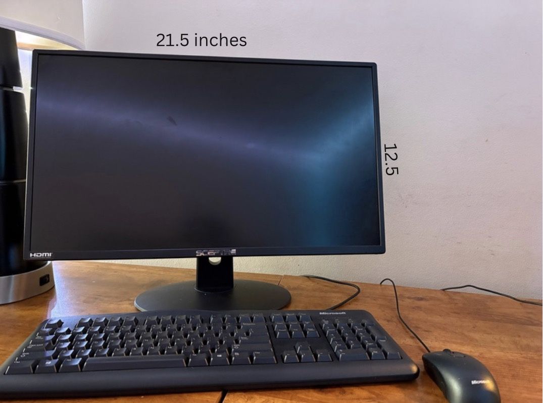 Scepter Monitor, with Microsoft Mouse And Keyboard