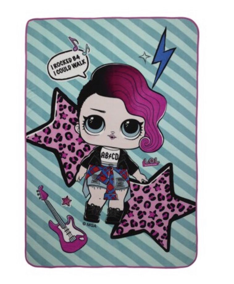 Lol Doll Blanket “rocked before I walked” featuring Rocker