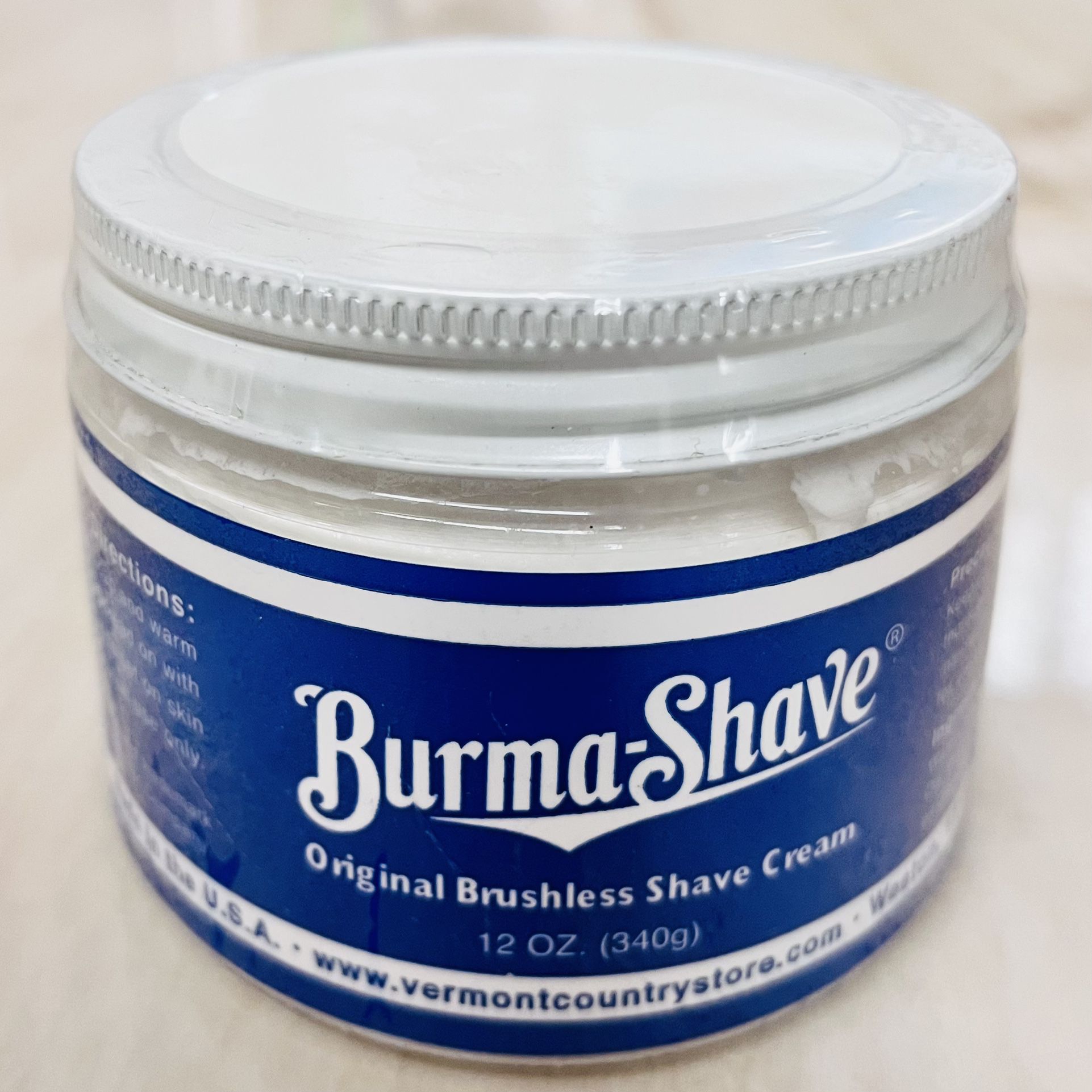 Burma-Shave Original Brushless Shave Cream 12OZ Made In USA Discontinued Sealed