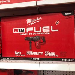 Milwaukee New 1 9/16" Rotary Hammer 18M Fuel Brushless 
