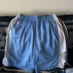 Denver Nuggets NBA Game Worn Shorts Size Large Adidas 
