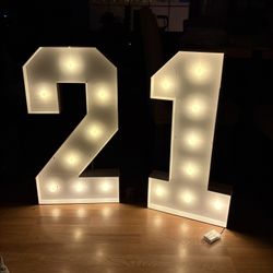 21/12 Number Marquee 