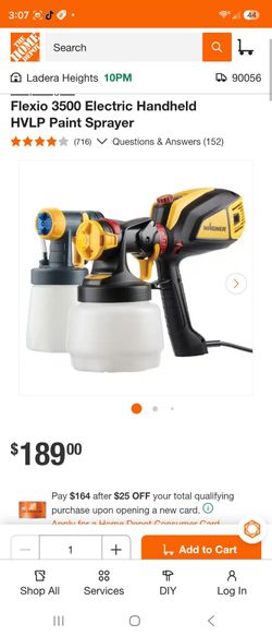 Wagner
Flexio 3500 Electric Handheld HVLP Paint Sprayer