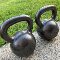 NEW Kettle Bell Weights 2x45 Lbs $40 EACH OR $70 FOR BOTH 