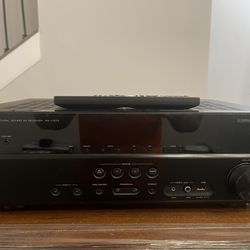 Yamaha RX-V373 Receiver + Yamaha 5.1 Surround Sound System + Sanus Speaker Stands