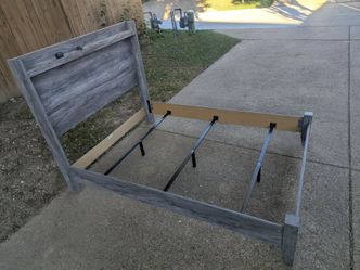 bed frame with touch lit headboard