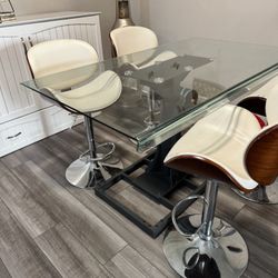 Knox Industrial Crank Dining Table