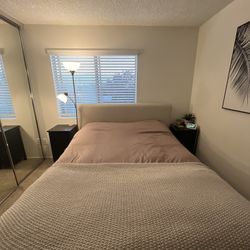Queen Bed Frame & Mattress