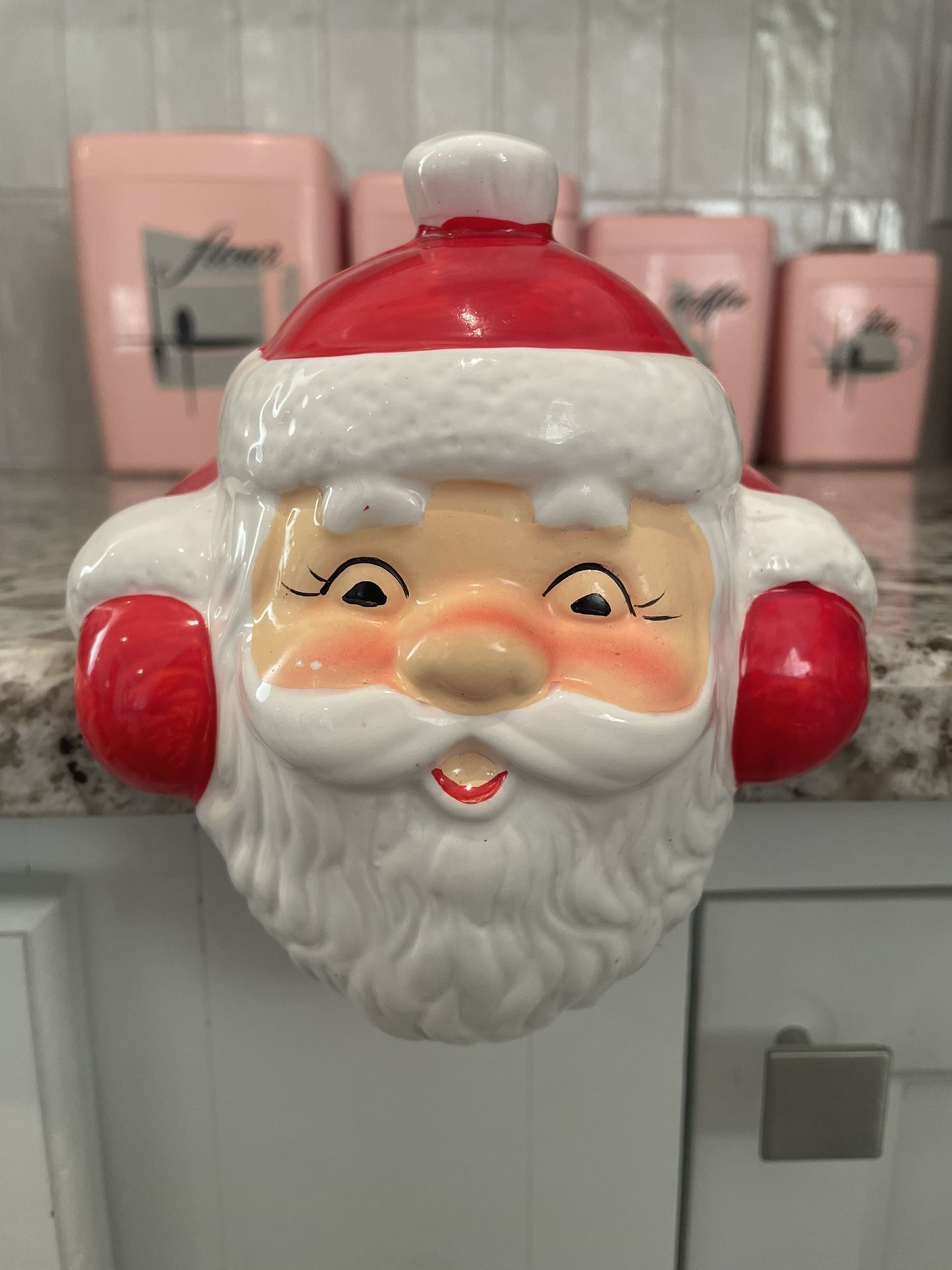 Vintage Santa Claus Candle Holder 