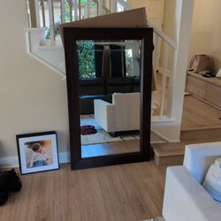 Wall Mirror Solid Wood 