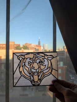 Custom Bears faux stain glass suncatcher