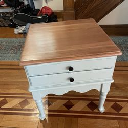 Ethan Allen Refurbished End Table Cherry Solid Wood
