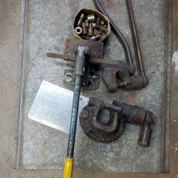 3ea. Whitney hole punch. 1  Bench mount &  miscellaneous punching die 