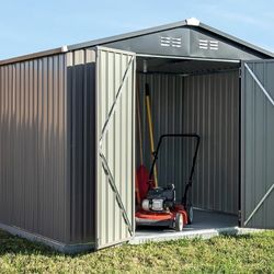 8x6 steel storage  shed brown  new in the bond