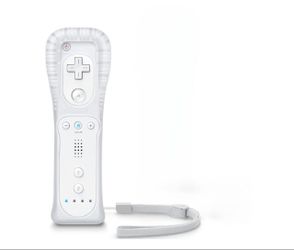 TIANHOO Remote Controller for Wii & Wii U, with Silicone Case and Wrist Strap (White). (Bin 17)