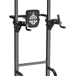 Sportsroyals Power Tower Pull Up Dip Station Assistive Trainer Multi-Function Home Gym Strength Training Fitness Equipment 440LBS