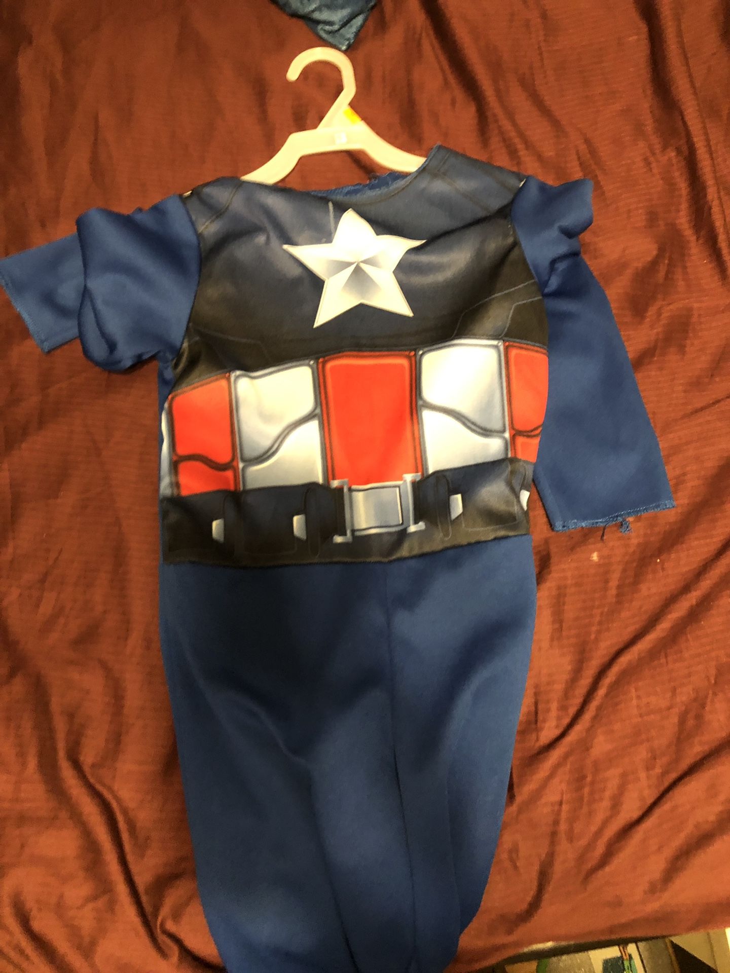 Captain American Halloween outfit onesie