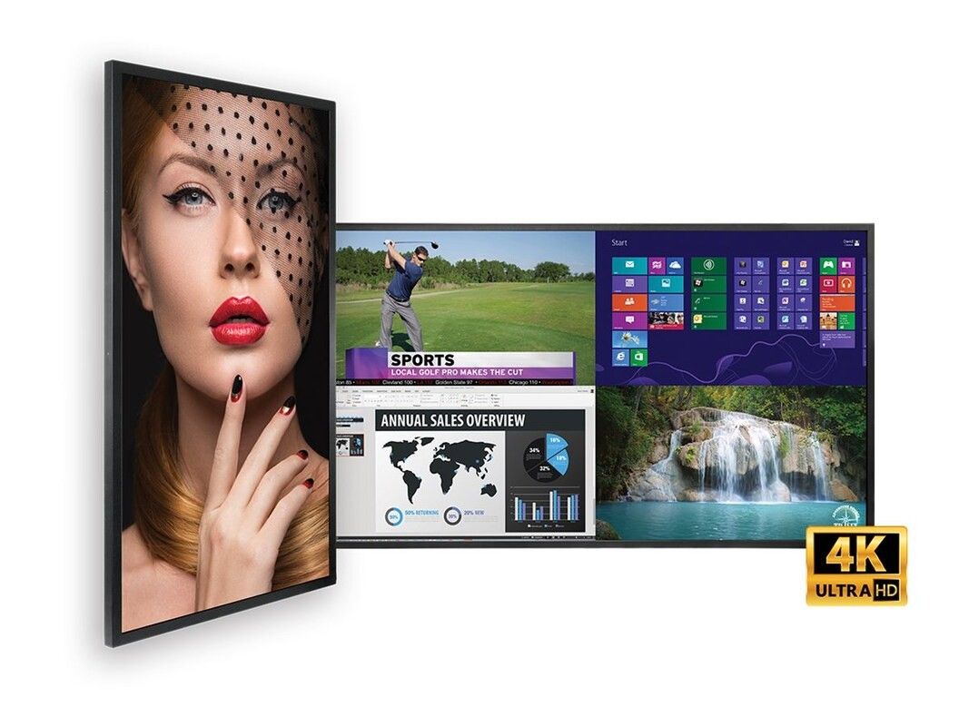 65" 4K Always-On Touchscreen TV Monitor with Four Simultaneous Inputs
