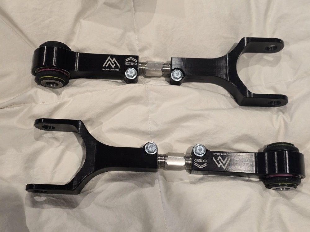 Tesla Model Y Mountain Pass Performance Adjustable Rear Camber Arms.