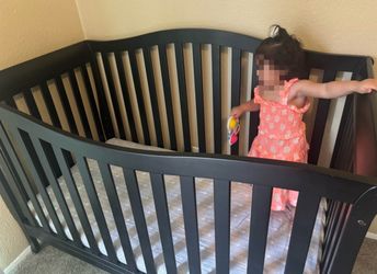Baby Crib black/ Dark Brownish