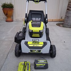 Ryobi 40v HP AWD ALL WEEL DRIVE 21 CROSS CUT MOWER KIT
