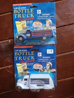 Pepsi-cola bottle die cast metal trucks