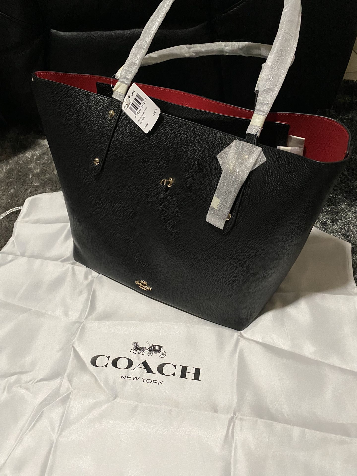 Coach Purse RED INTERIOR